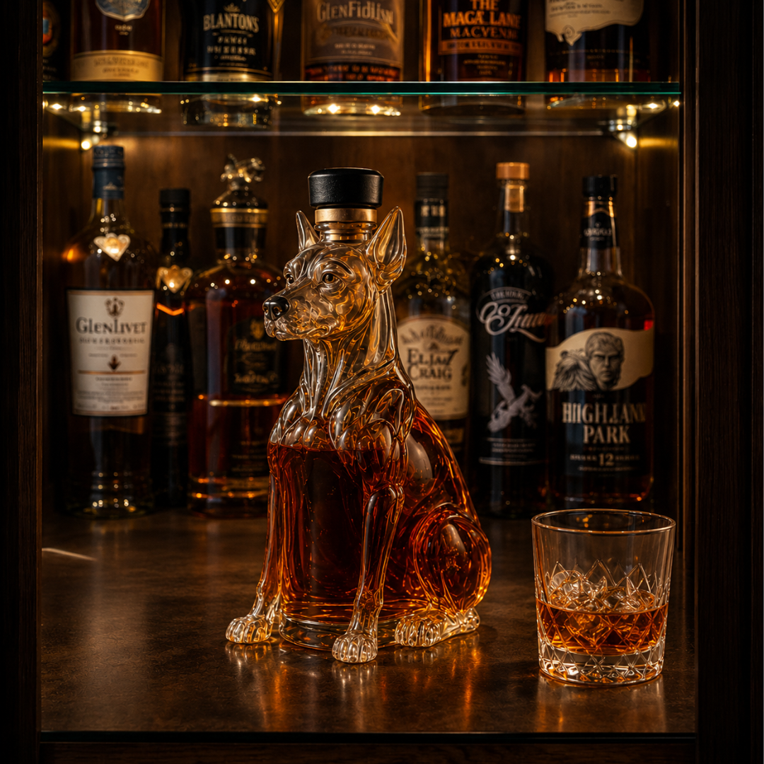 Botella de whisky - Edición Dobermann