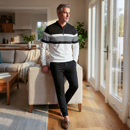 ⌛ Solo quedan 3 días: ¡50 % de descuento en todo! ⏰Conjunto para hombre: jersey con estampado gráfico y pantalones.