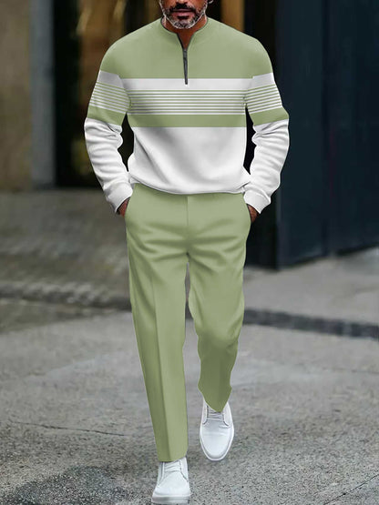 ⌛ Solo quedan 3 días: ¡50 % de descuento en todo! ⏰Conjunto para hombre: jersey con estampado gráfico y pantalones.