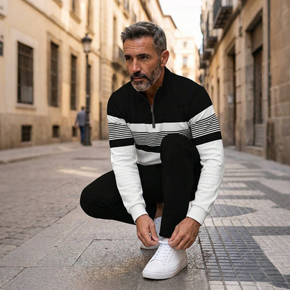 ⌛ Solo quedan 3 días: ¡50 % de descuento en todo! ⏰Conjunto para hombre: jersey con estampado gráfico y pantalones.