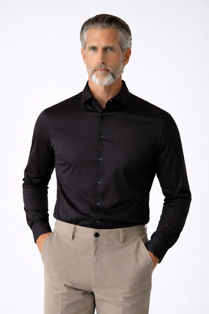 Camisa clásica negra Slim
