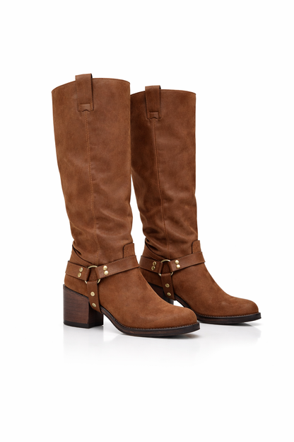 Botas moteras cuero