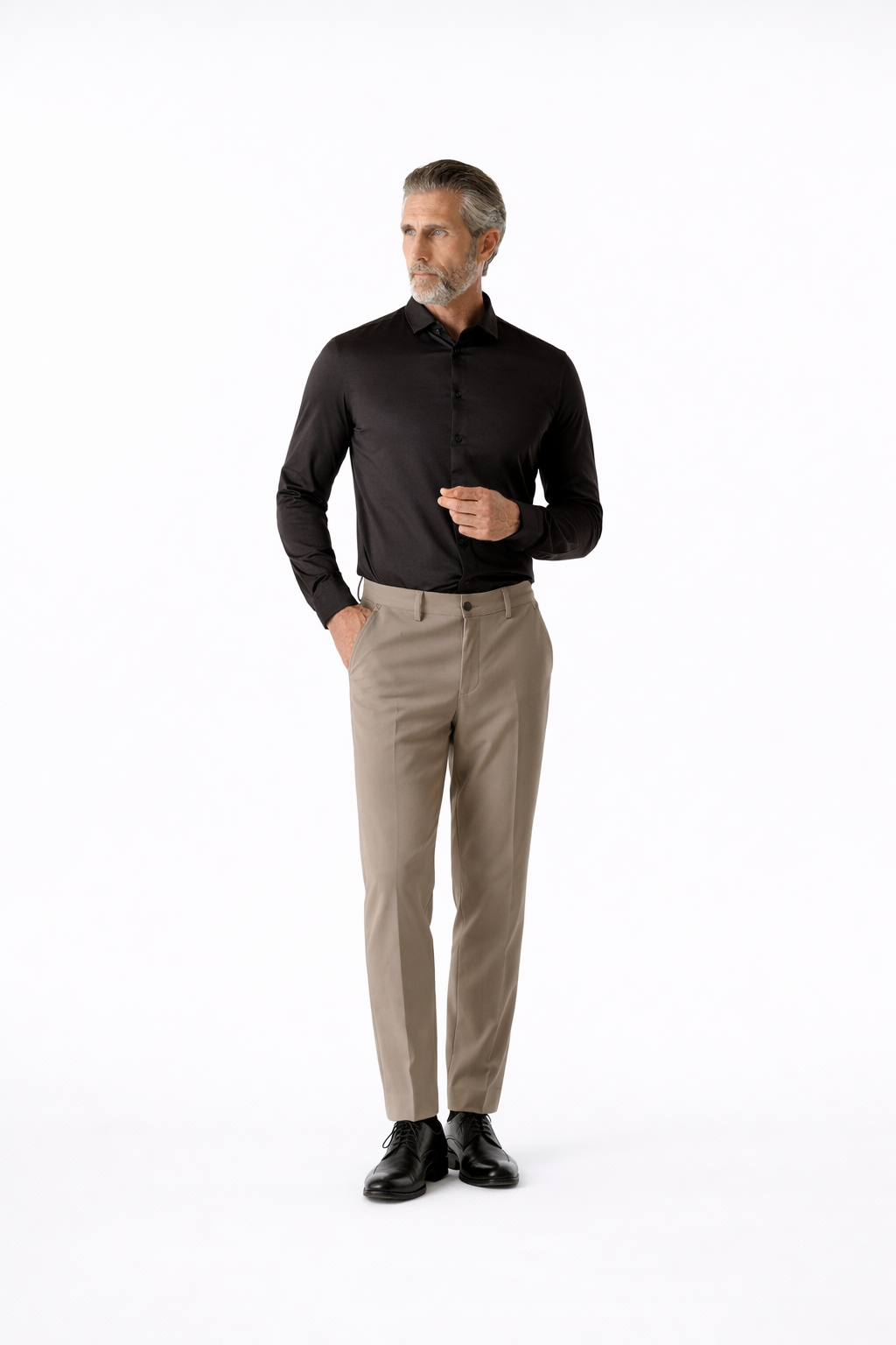 Camisa clásica negra Slim