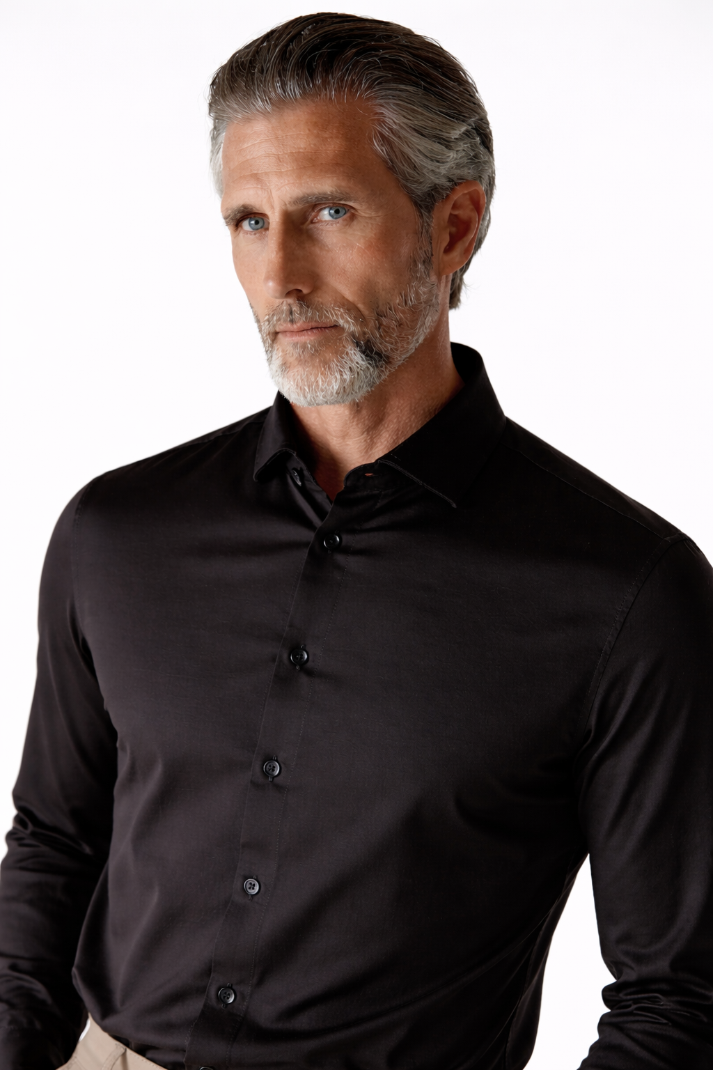 Camisa clásica negra Slim