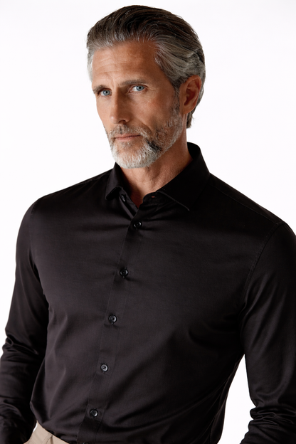 Camisa clásica negra Slim