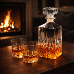 Botellas de whisky - Juego de botellas y vasos