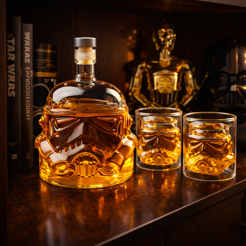 Botella de whisky - Edición: juego de botellas y vasos