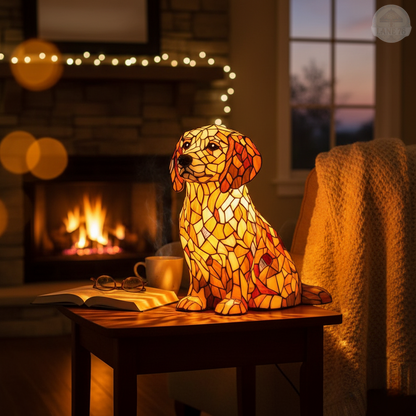 Figura de Lily, la golden retriever espiritual.