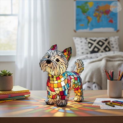 Lampara perrito tiffany