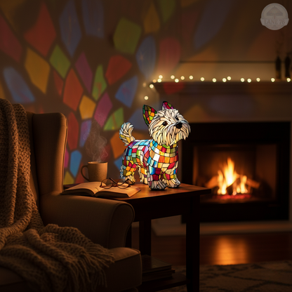 Lampara perrito tiffany