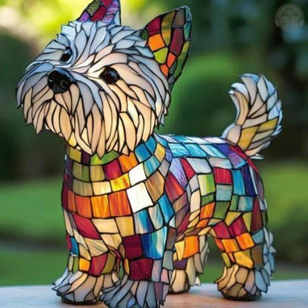 Lampara perrito tiffany