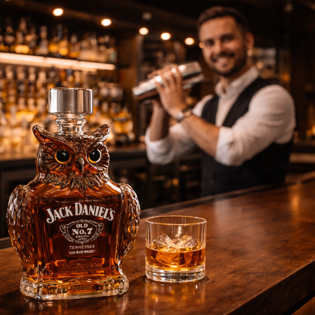Botella de whisky - Edición Búho